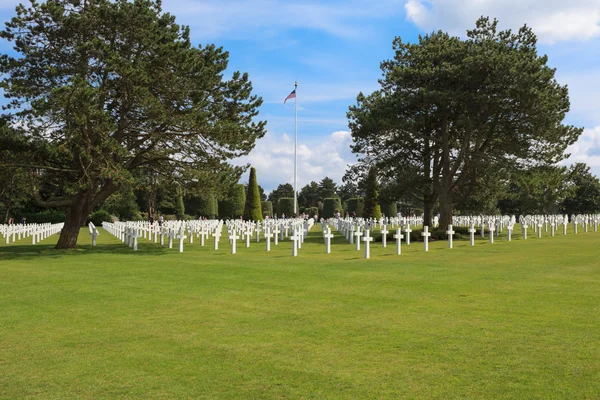 Amerikansk gravplass ved Omaha Beach — Stockfoto