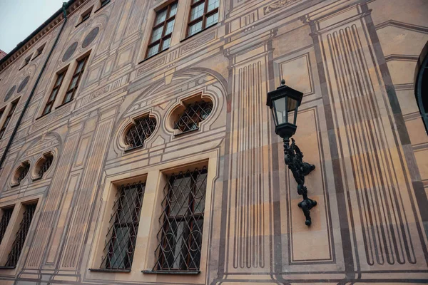 Detalhe Fachada Edifício Belo Marco Cidade Munique Alemanha Atração Turística — Fotografia de Stock