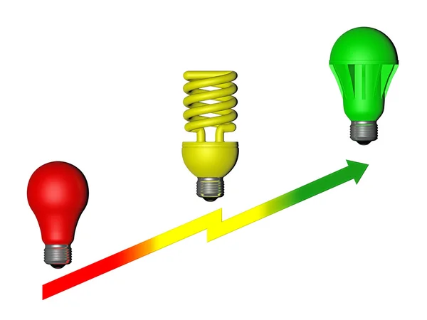 Lampade di illuminazione a colori — Foto Stock