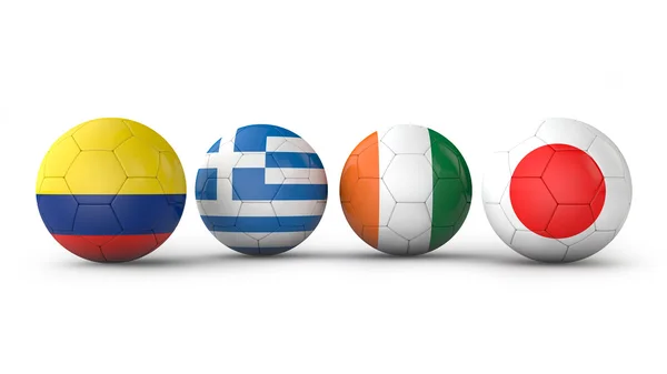 Balls with flags — Stock Photo, Image