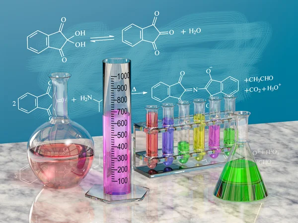Flasks chemistry — Stock Photo, Image