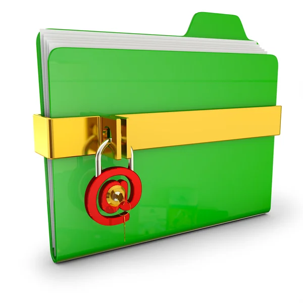 Green folder — Stock Photo, Image