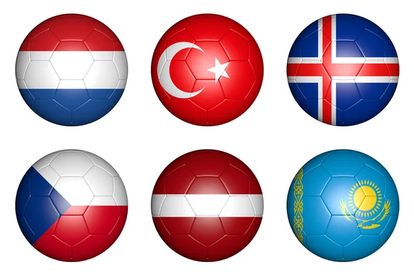 Balls with flags — Stock Photo, Image