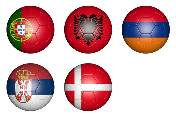 Balls with flags — Stock Photo, Image