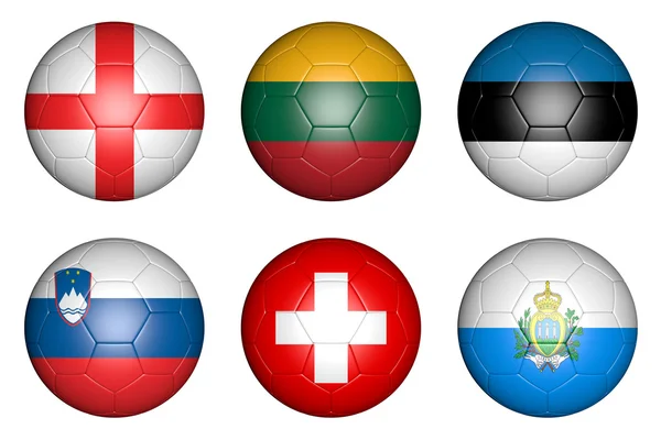 Balls with flags — Stock Photo, Image