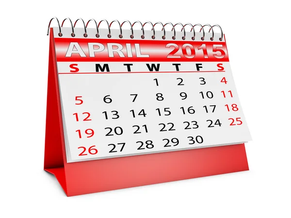 Calendar for Apri — Stock Photo, Image