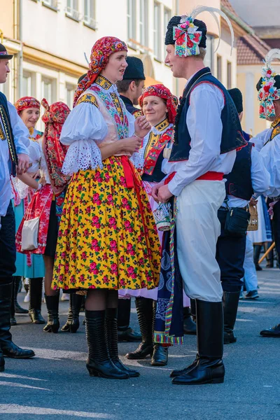 Uherske Hradiste Czech Republic September 2021 Folklore Festival Wine Festivals — Stock Photo, Image