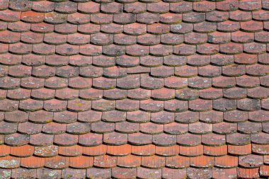 Klasik seramik kunduz çatılı eski çatı. Daha fazla grafik işleme için resim