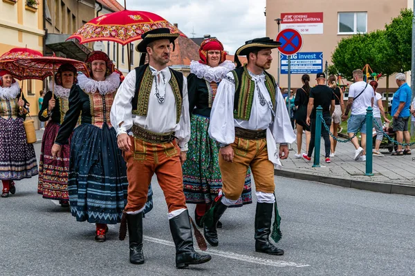 Straznice Tschechische Republik Juni 2022 Internationales Folklore Festival Männer Und — Stockfoto