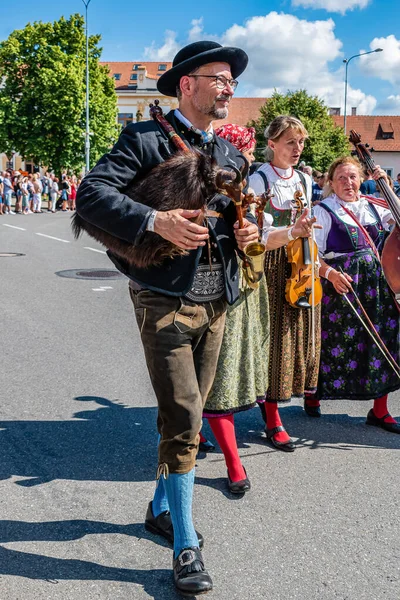 Straznice Tschechische Republik Juni 2022 Internationales Folklore Festival Specht Spielt — Stockfoto