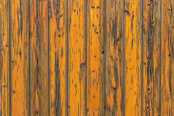 Yellow Vertically Oriented Planks Chipped Yellow Color Texture Background — Stock fotografie
