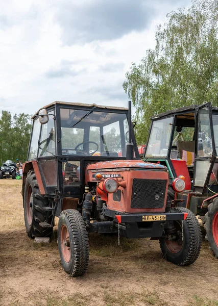 Hodonin Panov Tsjechië Juli 2022 Tentoonstelling Van Hedendaagse Historische Tractoren — Stockfoto