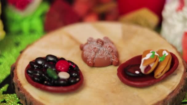 Tag Der Toten Mexikanische Tradition Kultur Und Religion Kerzen Zuckerschädel — Stockvideo