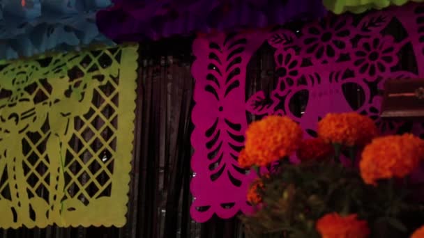 Jour Des Morts Tradition Mexicaine Culture Religion Bougies Crânes Sucre — Video