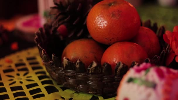 Den Mrtvých Den Mrtvých Mexická Tradice Kultura Náboženství Svíčky Cukrové — Stock video