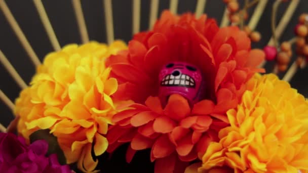 Día Los Muertos Tradición Mexicana Cultura Religión Velas Calaveras Azúcar — Vídeos de Stock