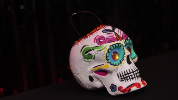 Day Dead Mexican Tradition Culture Religion Candles Sugar Skulls Papel — Stock Video