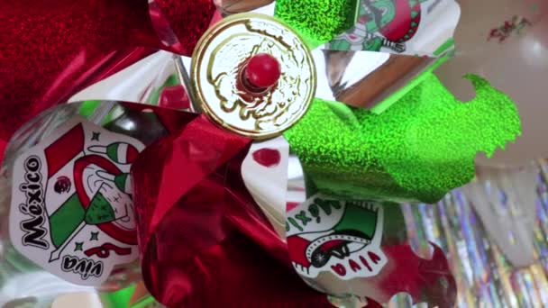 Ozdoba Imprezę Meksykańską Balonami Pinwheels 004 — Wideo stockowe
