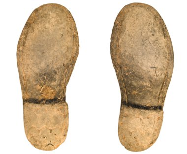 Old worn out boot soles clipart