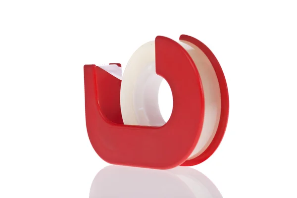 Clear tape dispenser isolated on a white background — Stock Photo, Image