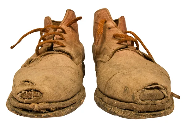 Oude laarzen versleten — Stockfoto
