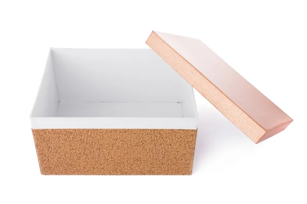 Caja decorativa abierta aislada sobre fondo blanco — Foto de Stock