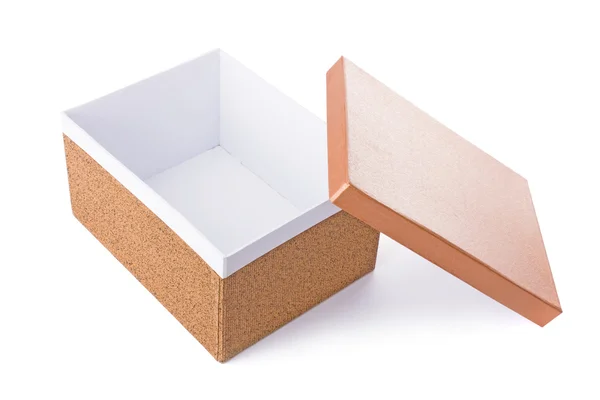 Caja decorativa abierta aislada sobre fondo blanco — Foto de Stock