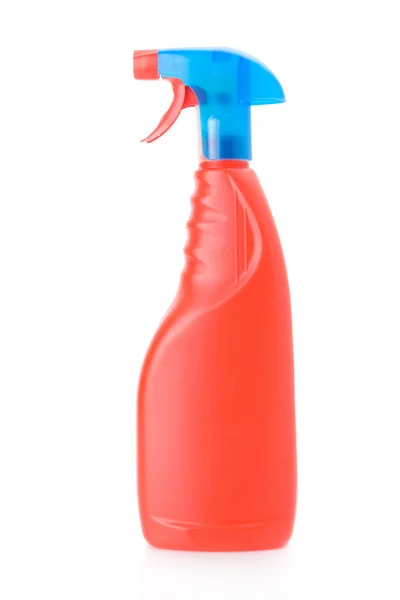 Frasco de spray de detergente isolado sobre fundo branco — Fotografia de Stock