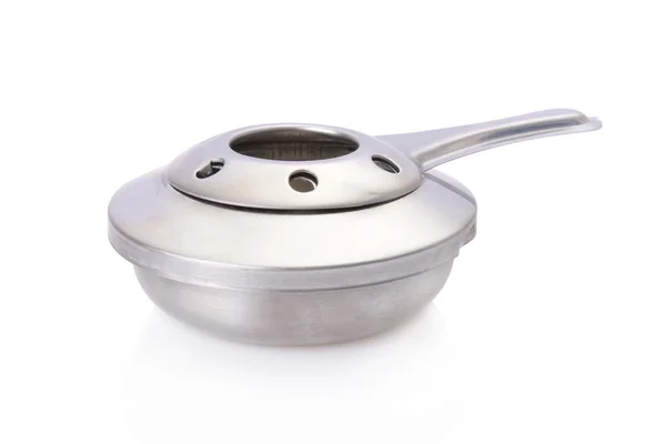 Alcohol burner from a fondue set isolated on white background — Stock Photo, Image