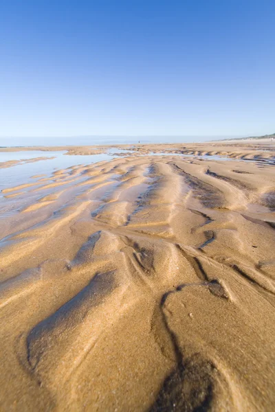 Ondas de areia em uma praia no verão — Fotografia de Stock