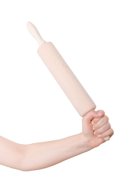 Ręka trzyma ręcznikiem papierowym. pojęcie przemocy w rodzinie. — Zdjęcie stockowe