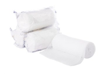 Gauze rolls isolated on a white background clipart