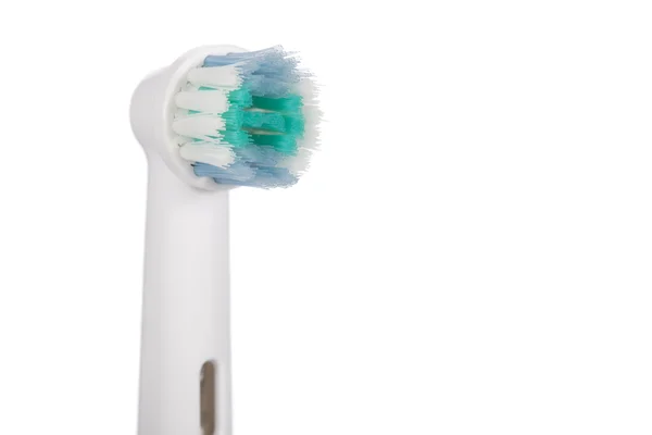 Electric toothbrush head close up on white background — Stock Photo, Image