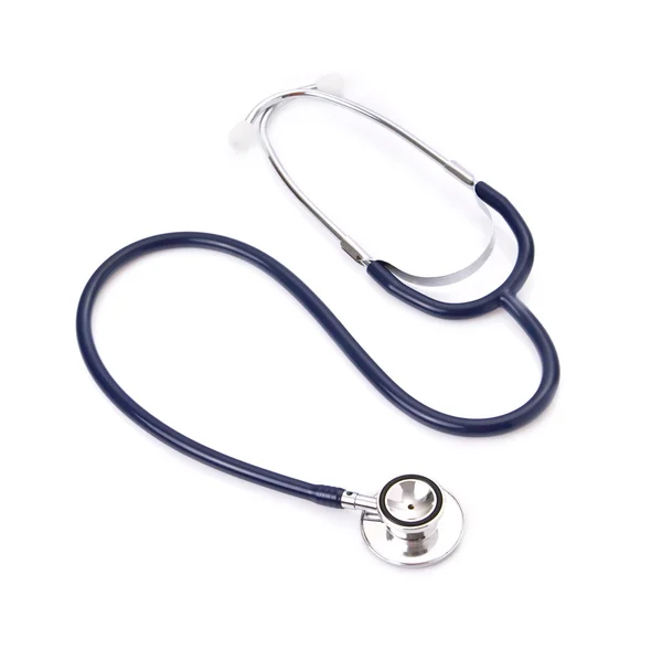 Blue professional stethoscope isolated on white background — Stock Photo, Image