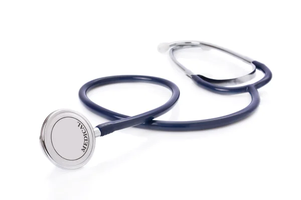 Blue professional stethoscope isolated on white background — Stock Photo, Image