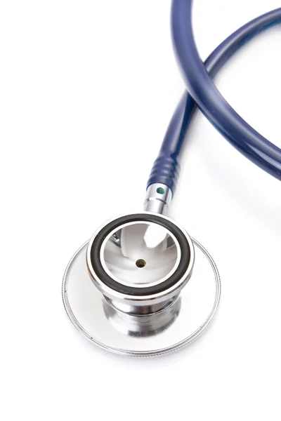 Close up of a professional stethoscope isolated on white background — Stock Photo, Image