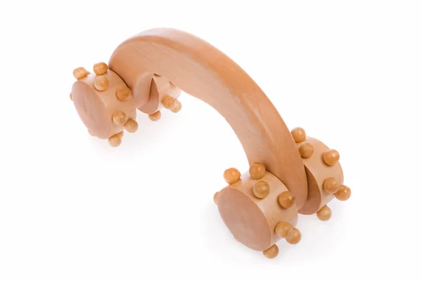 Manual wooden massager isolated on white — Stock Photo, Image