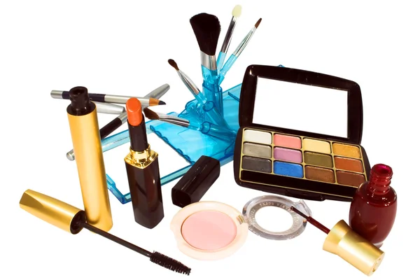 Kosmetiska produkter isolerade på vit bakgrund — Stockfoto