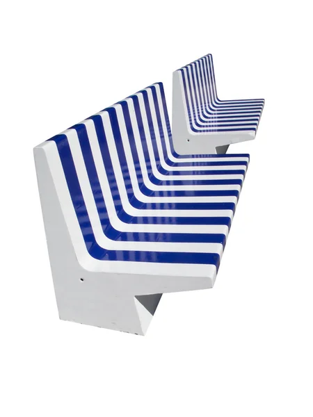 Modern park bench isolated on white background — Stock Photo, Image