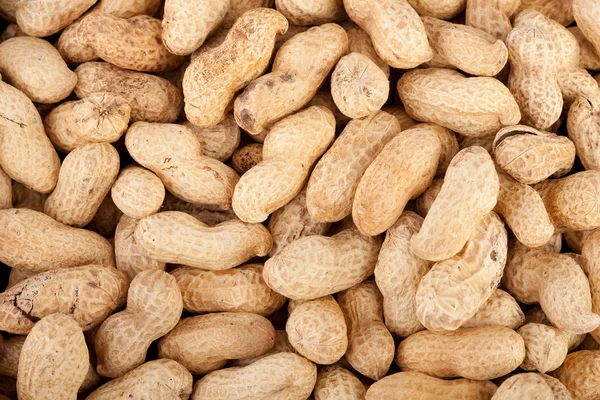 Background made of roasted peanuts in a pile — Stock Photo, Image