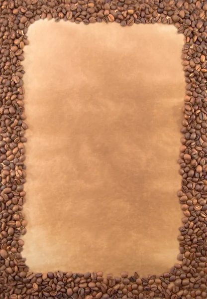 Frame made of coffee beans — Stock Photo, Image