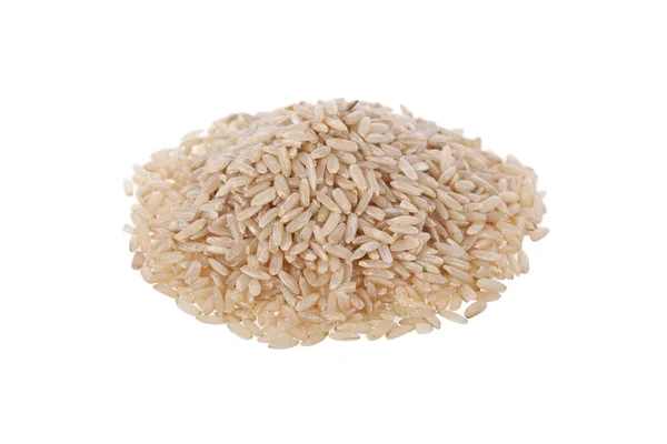 Brown rice isolated on a white background — Stock Photo, Image