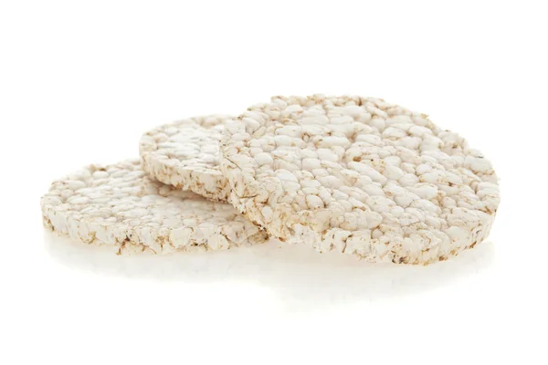 Ciastka ryżowe dieta stos na białym tle na białym tle — Zdjęcie stockowe