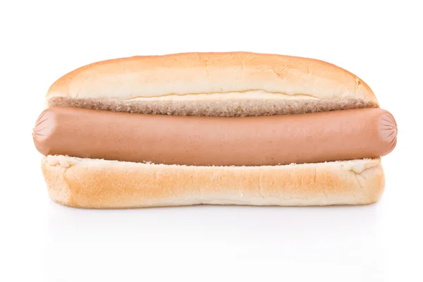 Απλή hotdog απομονωθεί σε λευκό φόντο — Φωτογραφία Αρχείου