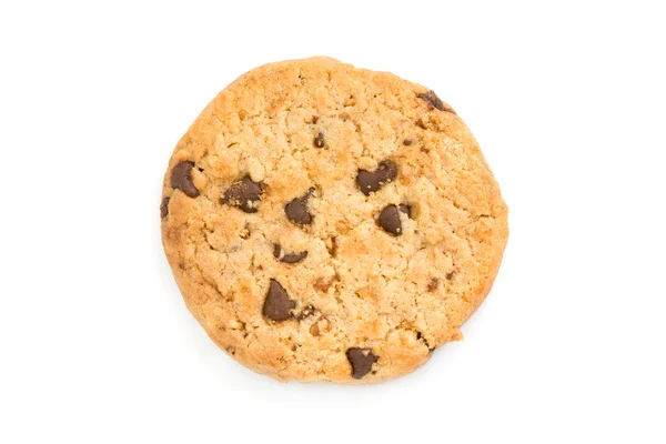 Chocolate chip cookie isolated on white background — Stock Photo, Image