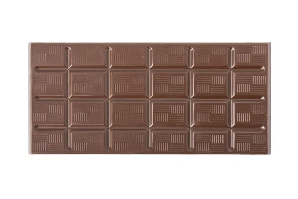 Barra de chocolate escuro isolado no fundo branco — Fotografia de Stock