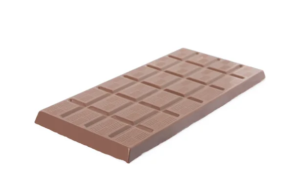 Barra de chocolate escuro isolado no fundo branco — Fotografia de Stock