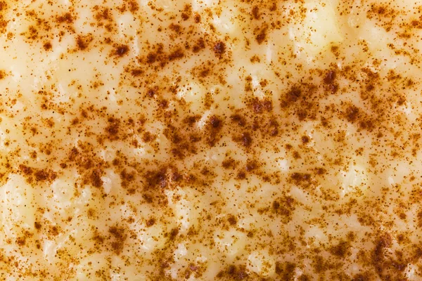 Dessert di budino di riso portoghese chiamato Arroz Doce con cannella — Foto Stock