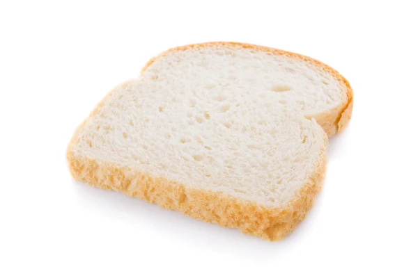 Sneetje brood geïsoleerd op witte achtergrond — Stockfoto