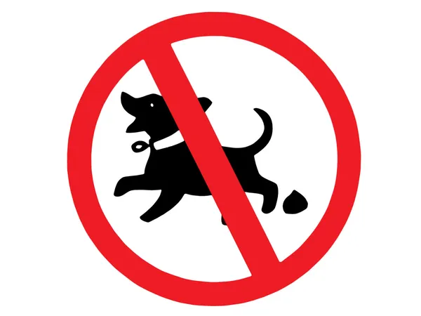 Kein Hundehaufen-Schild — Stockfoto